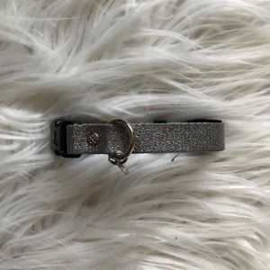 Silver Glitter Dog Collar